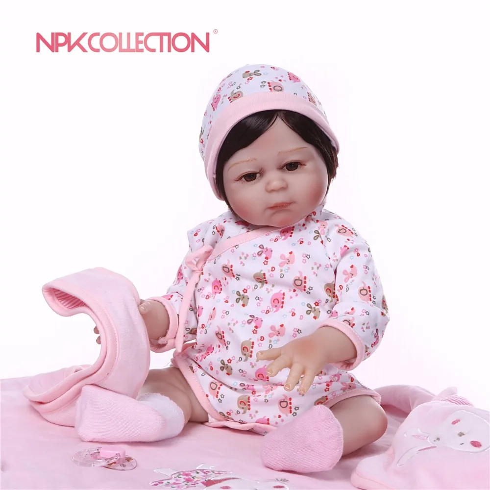 Кукла реборн NPKCOLLECTION силиконовая Милая Реалистичная кукла-младенец для девочек 47