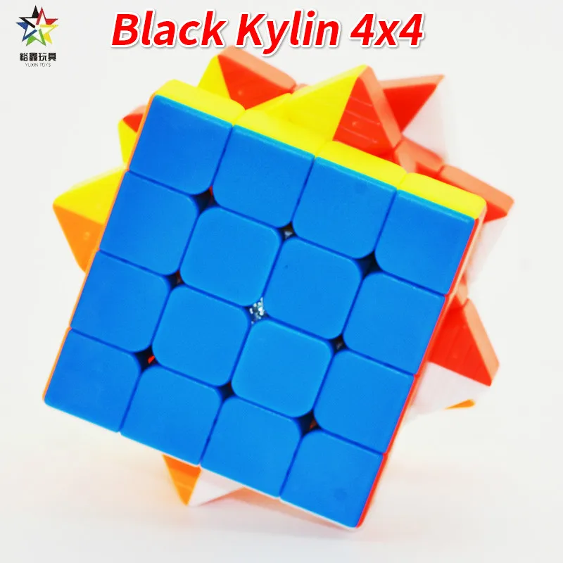 Юйсинь Чжишен черный Kylin 4x4x4 Cube Stickerless 60 мм Чжишен Magic0 кубики для начинающих забавные игрушки для детей