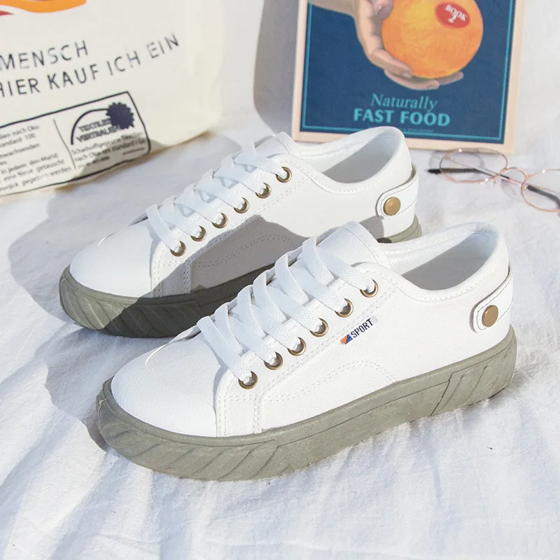 2019 г. Новая летняя парусиновая обувь женская повседневная в стиле ретро с