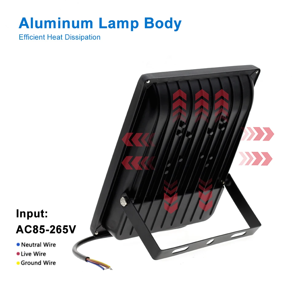 RGB Светодиодный прожектор AC220V 10 Вт 20 Вт 30 Вт 50 Вт RGB Светодиодный прожектор с 24-клавишным ИК-пультом IP65 водонепроницаемое наружное ландшафтное освещение