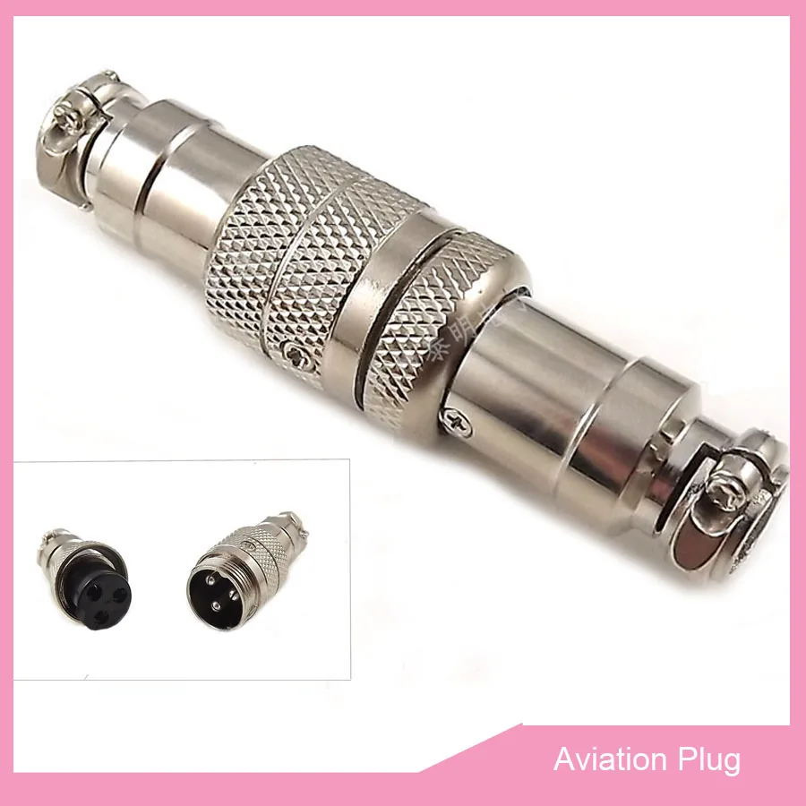 Комплект 3-контактных 16 мм штекерных и гнездовых соединителей GX16 3 P 5 комплектов =