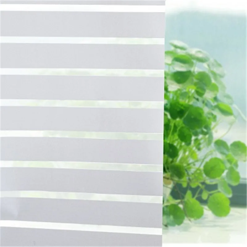 Стеклянная оконная пленка матовая Современная полоса самоклеющаяся наклейка
