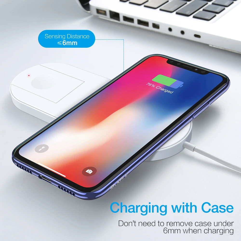 RAXFLY 10 Вт Qi Беспроводной Зарядное устройство для iPhone XS X 8 Plus быстрой зарядки samsung S10