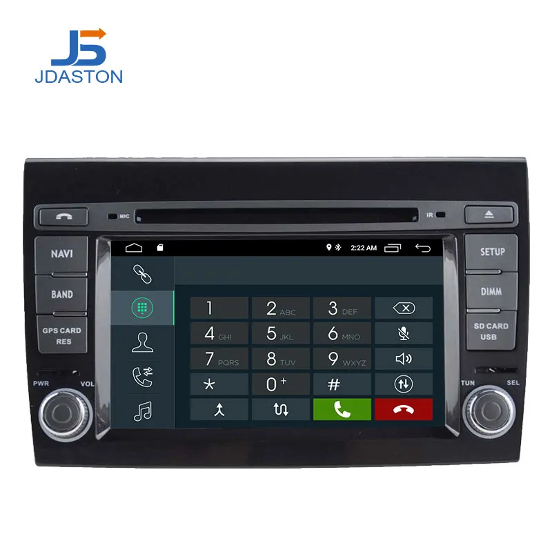 JDASTON Android 10 Автомобильный DVD плеер для Fiat Bravo 2007 2008 2009 2010 2011 2012 GPS навигация 2 Din