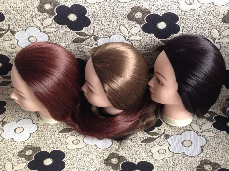 Professional Golden Fiber Beautiful Hair Female Wig Mannequin Head + Clamp Hairdressing Styling Training Model set | Дом и сад