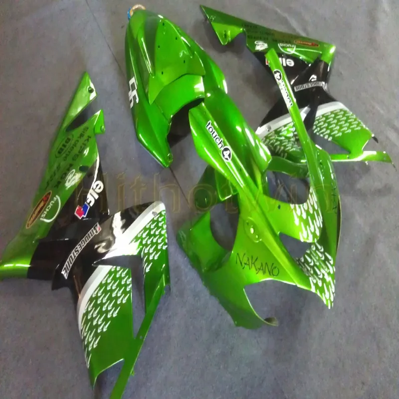 Пользовательские мотоцикла на одно изделие для ZX10R 2004 2005 ZX 10R + 5 подарки зеленые ABS