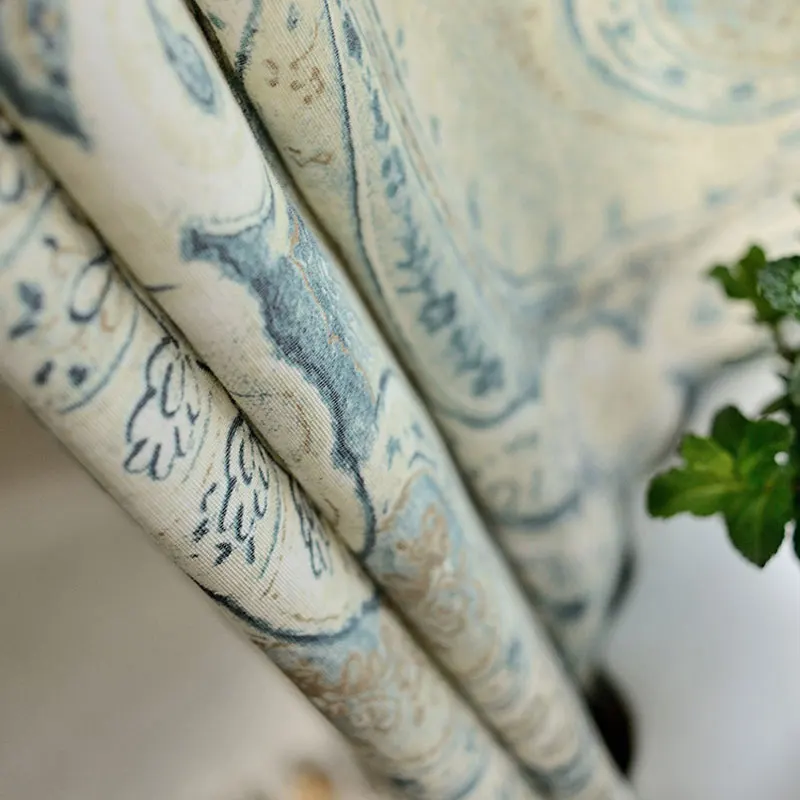 Американский винтажный Стиль Коричневые портьеры тотемные узоры разделители