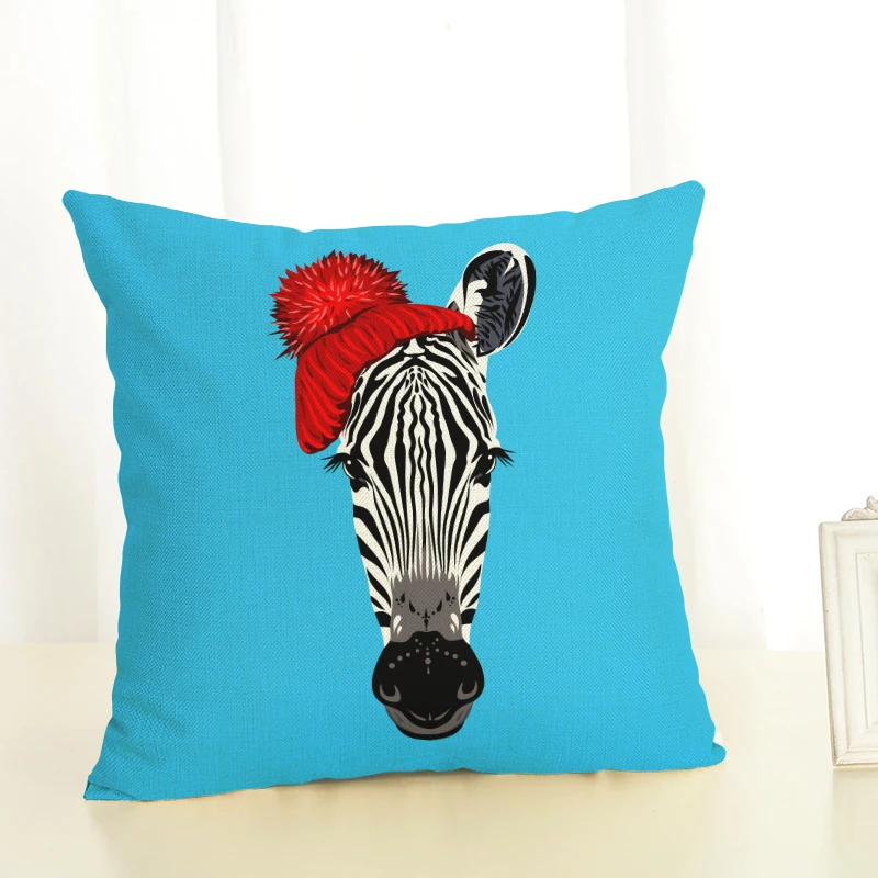 Новая наволочка для домашнего декора Зебра чехол подушки из льна стул диван