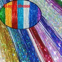 10packs fly tying flashabou tinsel 10 colors assorted flat glittering crystal flash tinsel fly fishing herl baits tying material