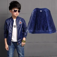 childrens boys winter jacket 2018 new fashion winter clothes fur coat baby thicken velvet leather jacket toddler boy jackets