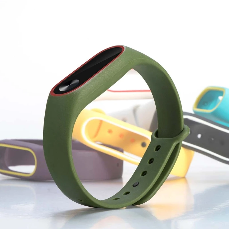 Двойной цвет mi band 2 аксессуары pulseira miband сменный силиконовый ремешок для xiaomi mi2