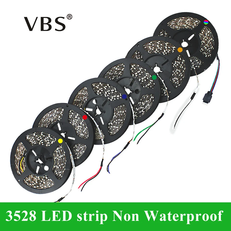 Светодиодная лента SMD3528 12 В Гибкая светодиодная полоса световая не