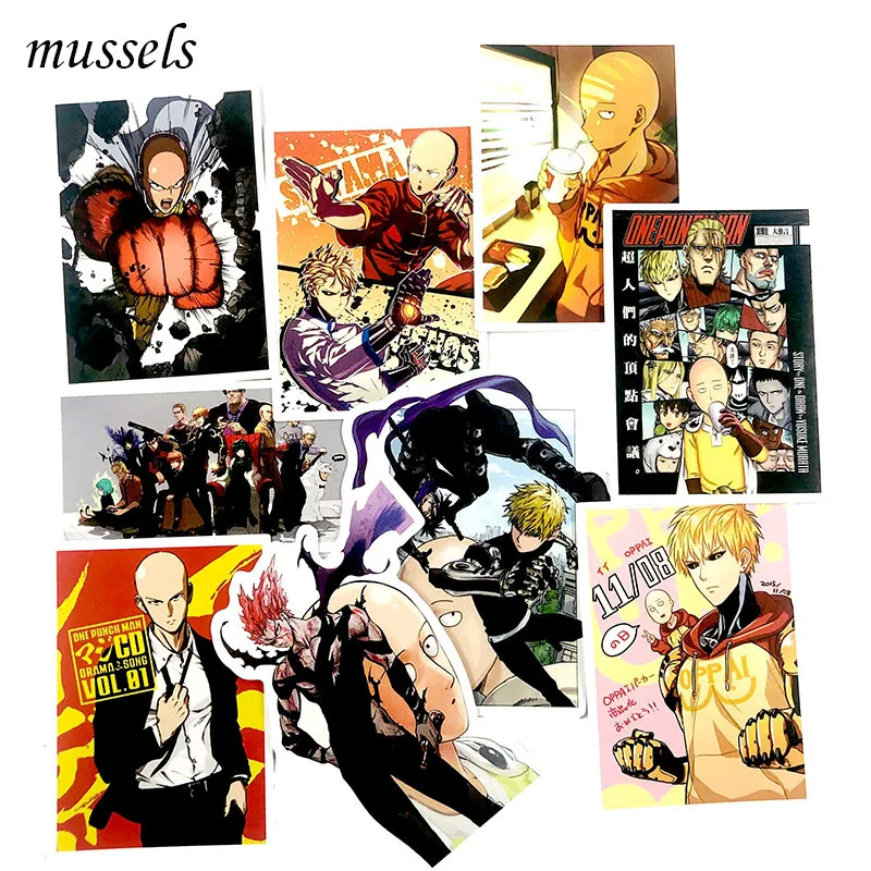 38 шт/One-Punch Man аниме наклейка скейтборд водонепроницаемый тележка чехол наклейки для скейтборда для ноутбуков игрушки подарки для детей
