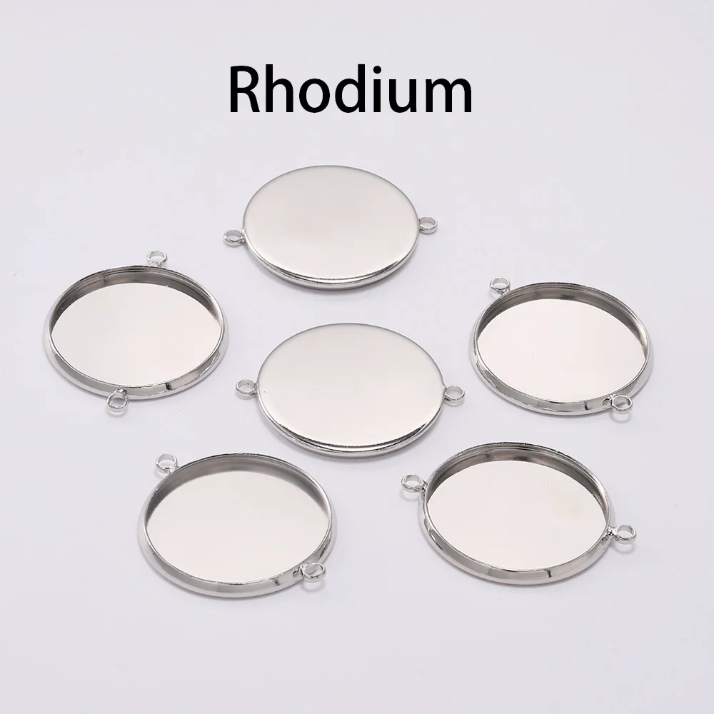 Rhodium 20 шт./лот, 10, 12 мм, кабошон, поднос, оправа, пустая, серебро, золото, браслет, установка, принадлежности для изготовления ювелирных изделий, аксессуары - Цвет: Rhodium