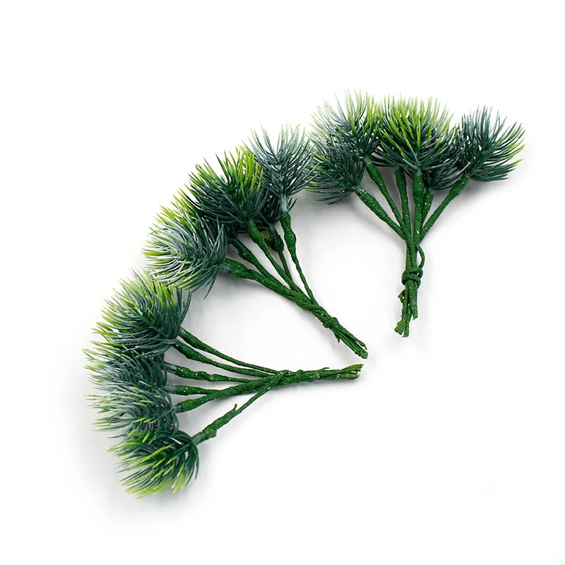 

New 6pcs/lot Green Plastic Artificial Plant Bouquet Wedding Party Decoration Accessories DIY Garland Scrapbook Craft Supplies