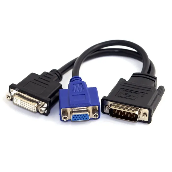 Удлинительный кабель Сплиттер типа Папа DVI 15 контактов 24 + 5 дюймов см|dvi vga|dvi vga