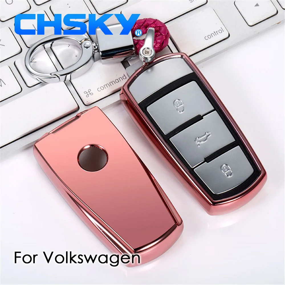 Чехол CHSKY из ТПУ для ключей vw чехол volkswagen passat cc автомобильного ключа аксессуары