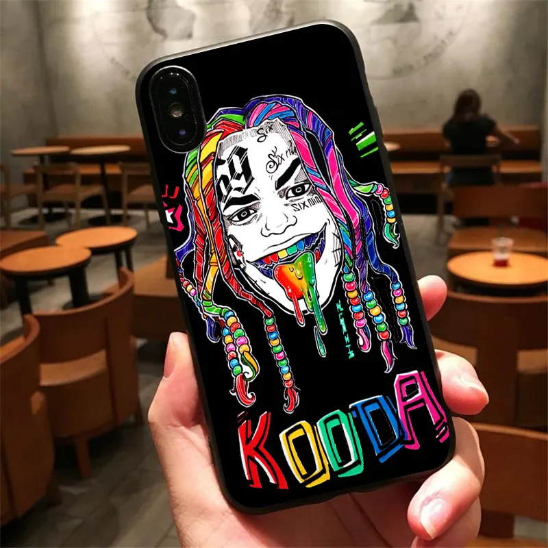 6ix9ine Tekashi69 черный мягкий силиконовый чехол для телефона iPhone 8 7 6 plus X Xr Xs xsmax 5 Триппи