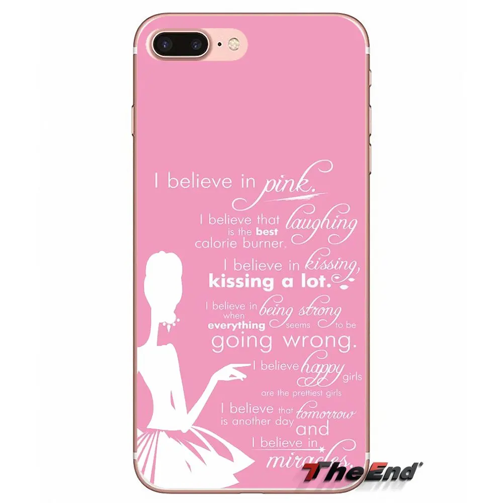 Мягкий чехол Одри Хепберн I Believe in Pink для Samsung Galaxy S2 S3 S4 S5 MINI S6 S7 edge S8 S9 Plus Note 2 3 4 5 8 Coque