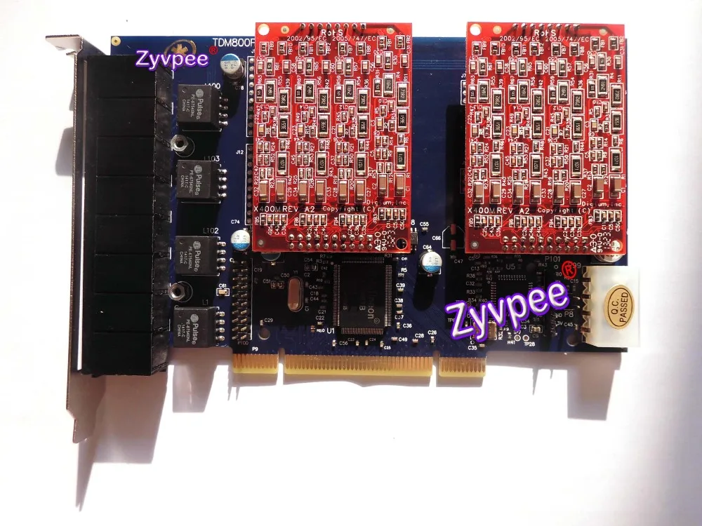 Voip аналоговая карта Asterisk PCI TDM800 8 портов поддержка Trixbox Elastix Freepbx X400M X400S FXS FXO |
