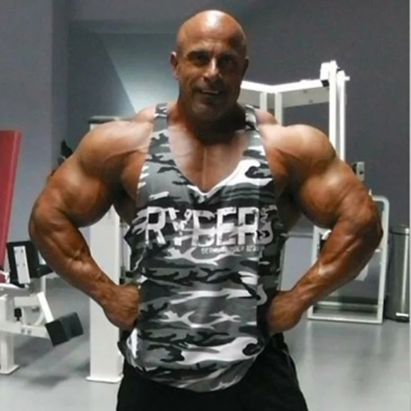Фитнес Мужская майка Армейский Камуфляж для мужчин s Бодибилдинг стрингерс Топы