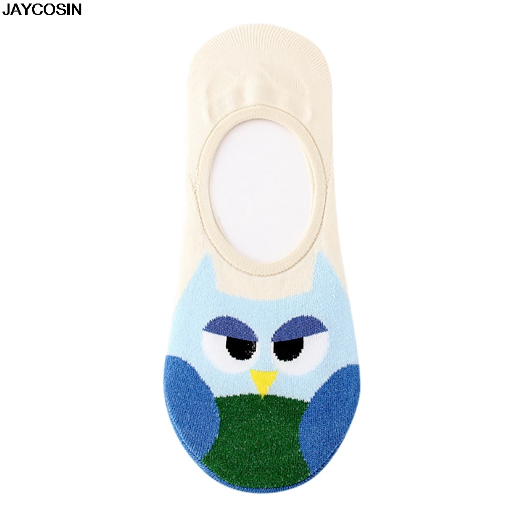 JACOSIN/женские хлопковые носки с рисунком Совы и животных женские зимние башмачки