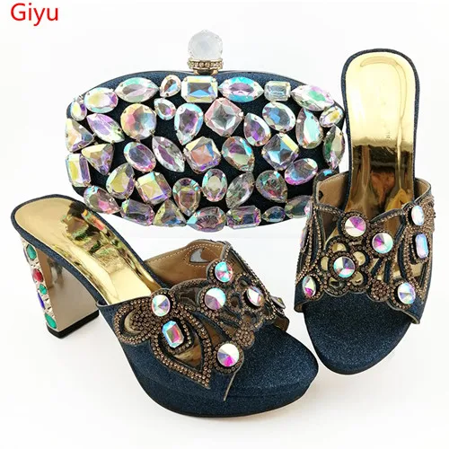 Doershow/итальянский комплект из туфель и сумочки новинка 2019 Женский обуви сумки в