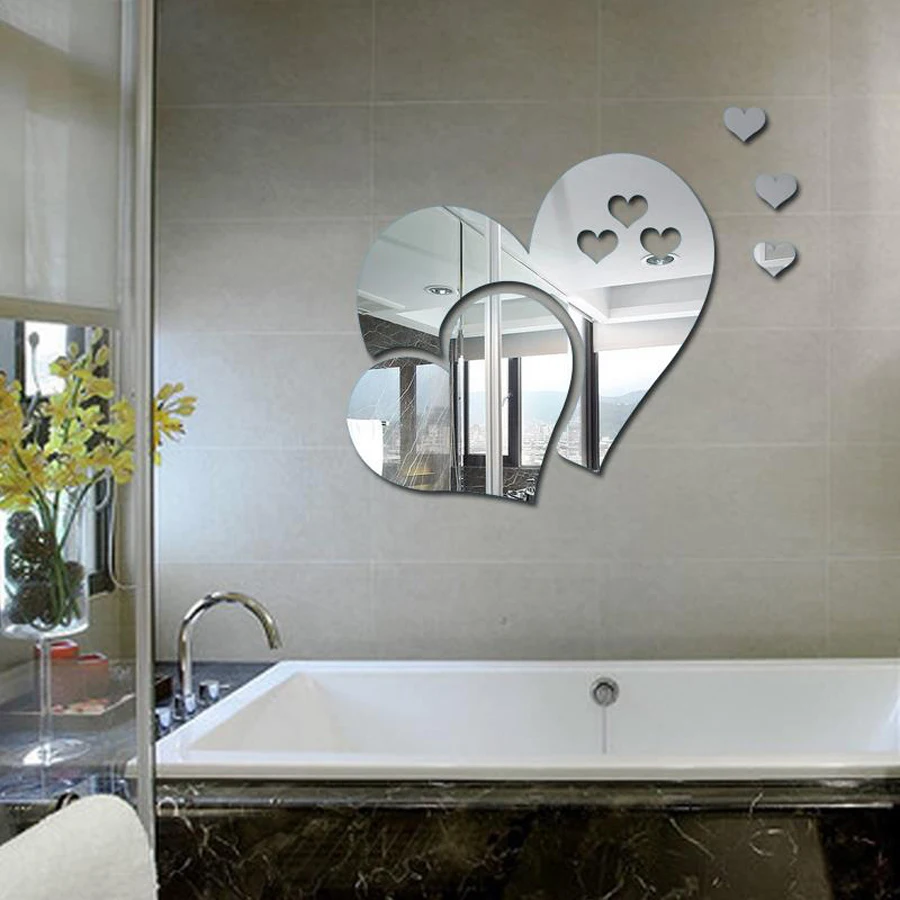 

Украшение дома кристалл DIY стены наклейки для украшения комнаты поставки настенный Декор ванной комнаты 3d зеркальные наклейки на стену