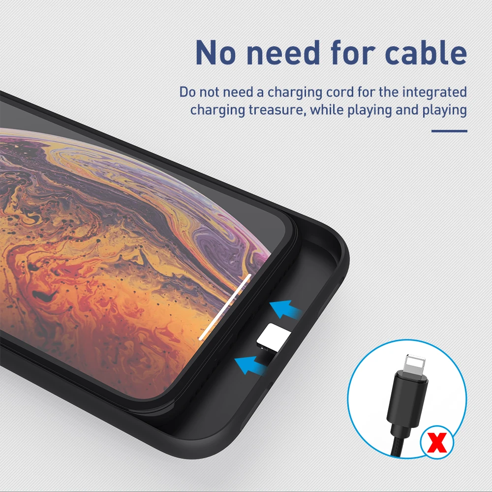 Чехол для зарядного устройства KEYSION 4000/5000 мАч iPhone XS MAX XR X портативное зарядное