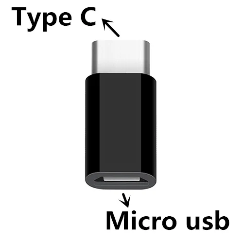 Черный Кабель CatXaa type-C адаптер Micro USB-type C быстрое зарядное устройство Android зарядный конвертер данных для Xiaomi HuaWei htc samsung letv - Цвет: Черный