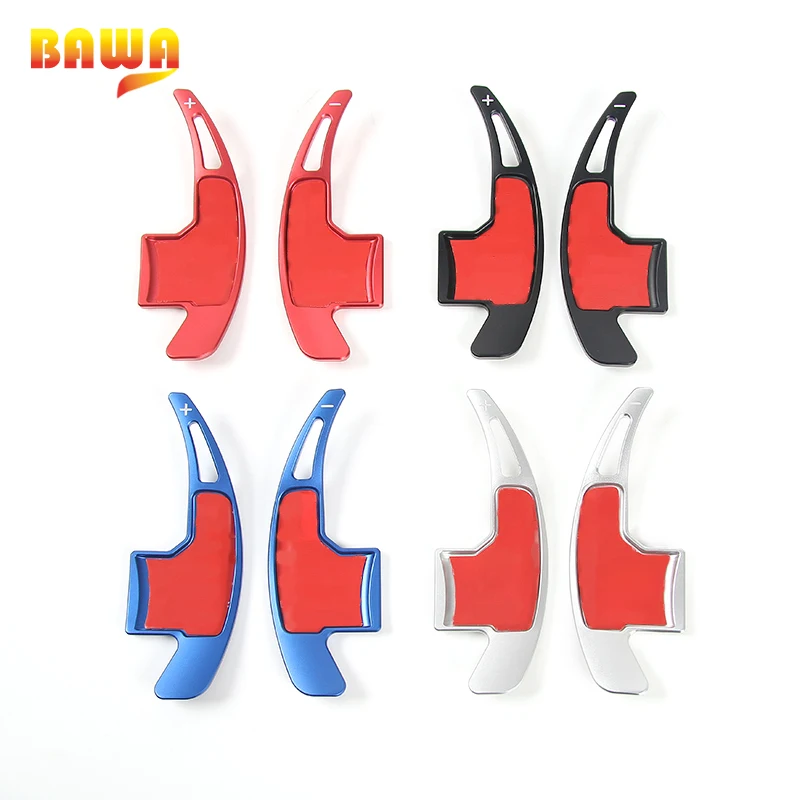 

BAWA Aluminum Car Interior Steering Wheel Shift Paddle Shifters Decoration Stickers For Ford Mustang 2015 Up Car Styling
