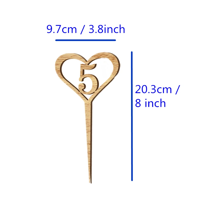 10 шт. деревянные настольные номера деревенская Свадебная коробочка с сердцем