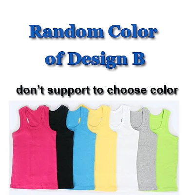 B random color Детская одежда, жилеты для мальчиков, нижнее белье, однотонные хлопковые мягкие майки для мальчиков и девочек, детские майки для мальчиков и девочек, летняя майка с бретелями - Цвет: B random color