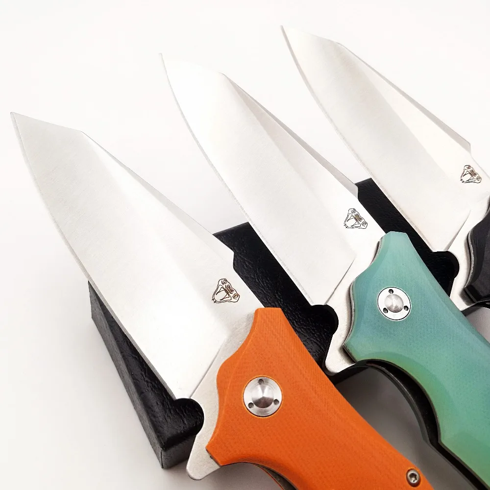 Складной нож JSSQ Snake тактический карманный Клинок с лезвием 9Cr18Mov для дайвинга