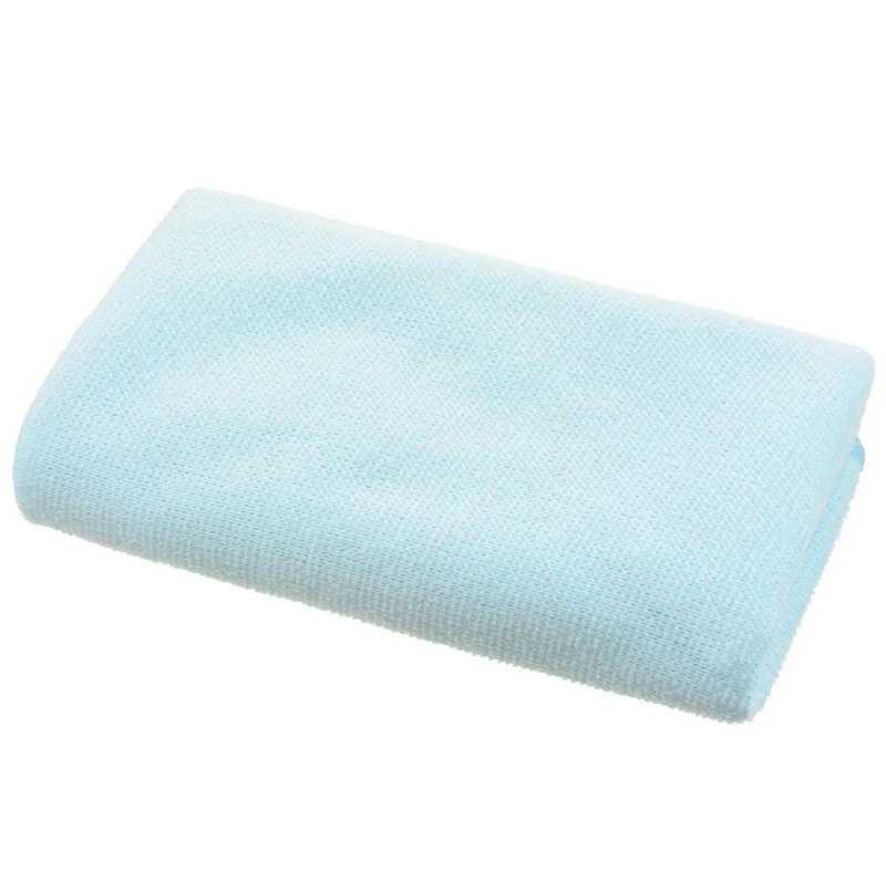 light blue Urijk водопоглощающее чистое полотенце из чистого полиэстера пляжное полотенце однотонное плотное банное Супермягкие полотенца полотенце из микрофибры - Цвет: light blue