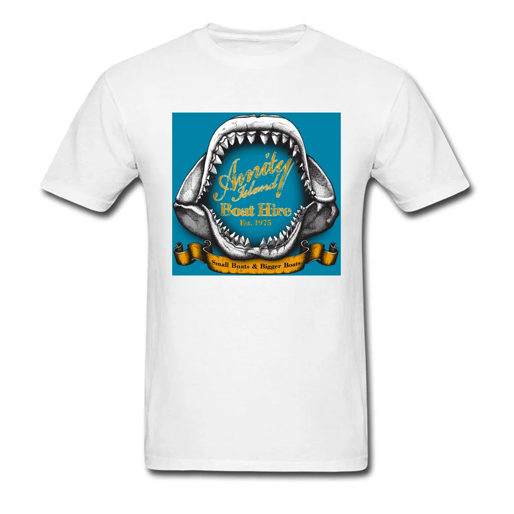 Футболка &quotЧелюсти&quot Amity Island Boat футболки для мужчин Crazy Clothing хлопковые топы с