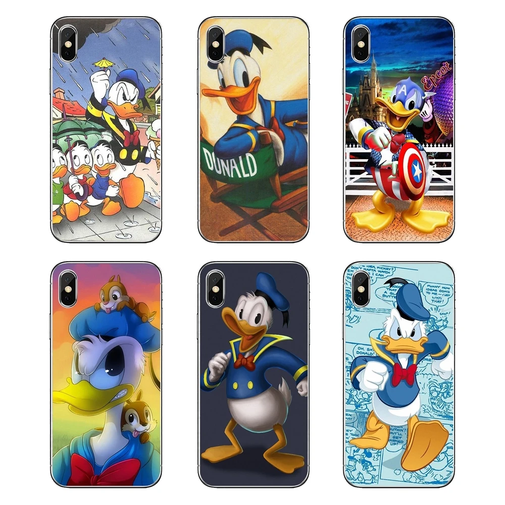 Мультфильм Супер Дональд Дак арт для iPod Touch iPhone 4 4S 5 5S 5C SE 6 S 7 8 X XR XS Plus MAX прозрачный