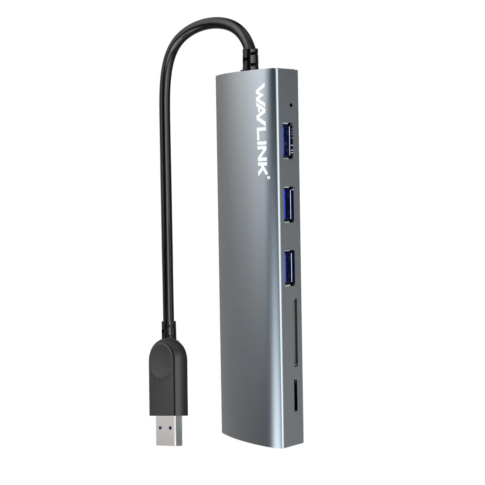 Wavlink usb-хаб USB 3,0 концентратор переходник разветвитель SD/Micro SD TF кардридер портативный для samsung Galaxy S9/S8 Macbook ноутбук планшет