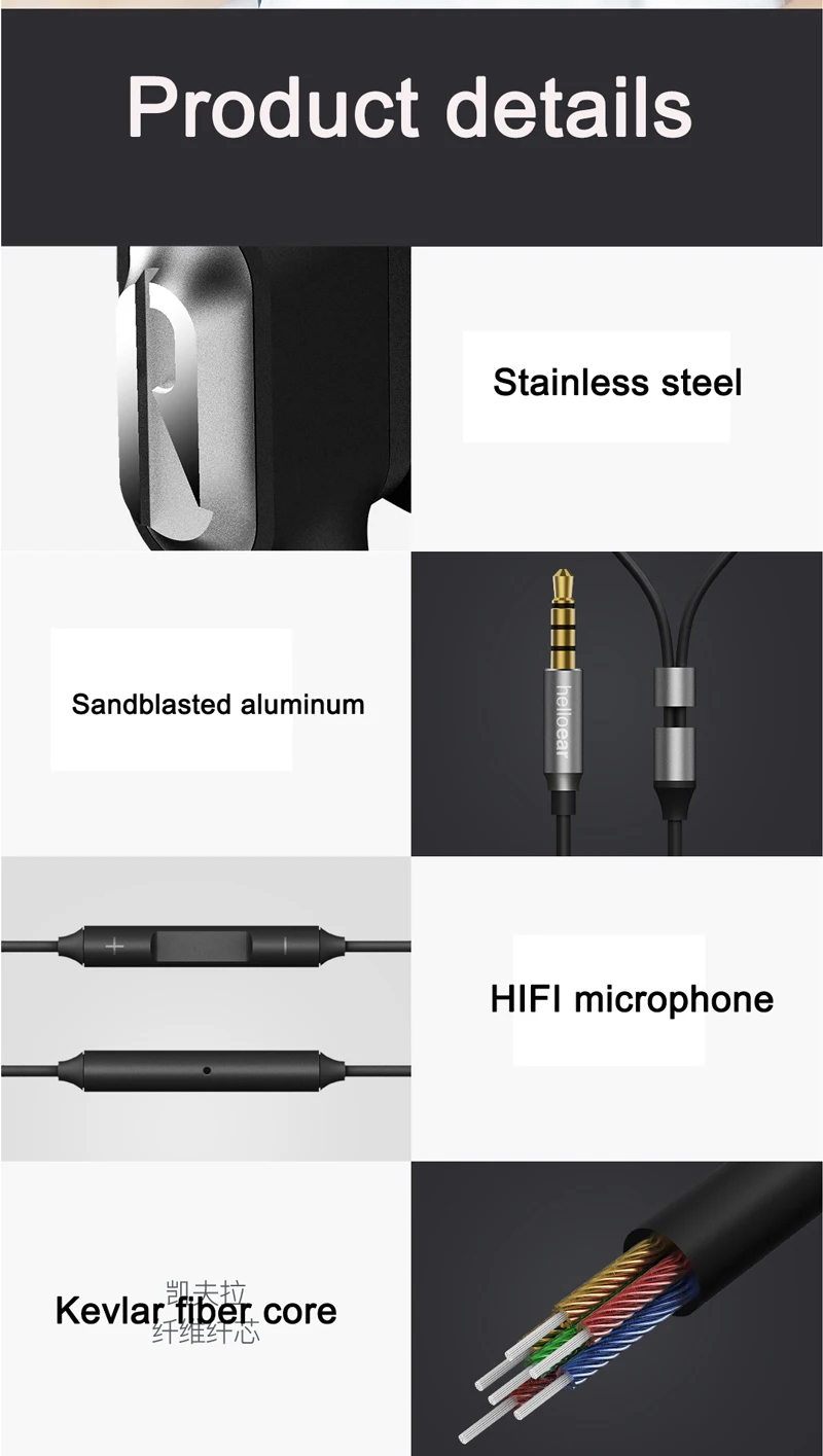 Helloear ARC баланс наушники с усилением в ухо DJ HIFI Earplhone монитор IEM с 2PIN 0,78 мм detacheable кабель K3003 W4R SE846