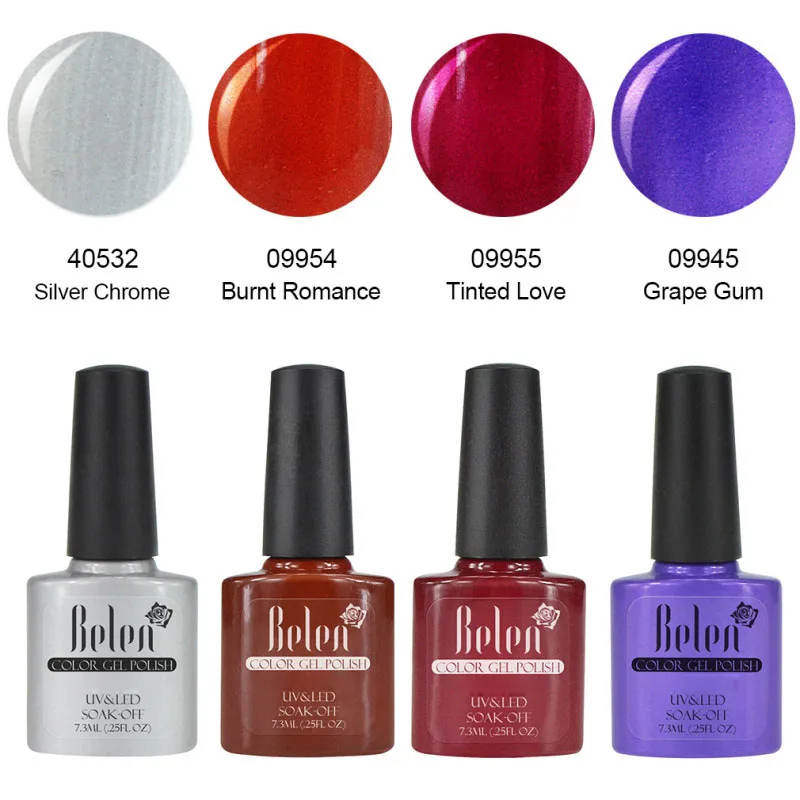 BL-S-C029 Belen 4 шт./набор УФ-гель для ногтей Vernis Полупостоянный 7,3 мл Лак Дизайн Маникюр Искусство Гибридный замочить от лака Набор лаков - Цвет: BL-S-C029