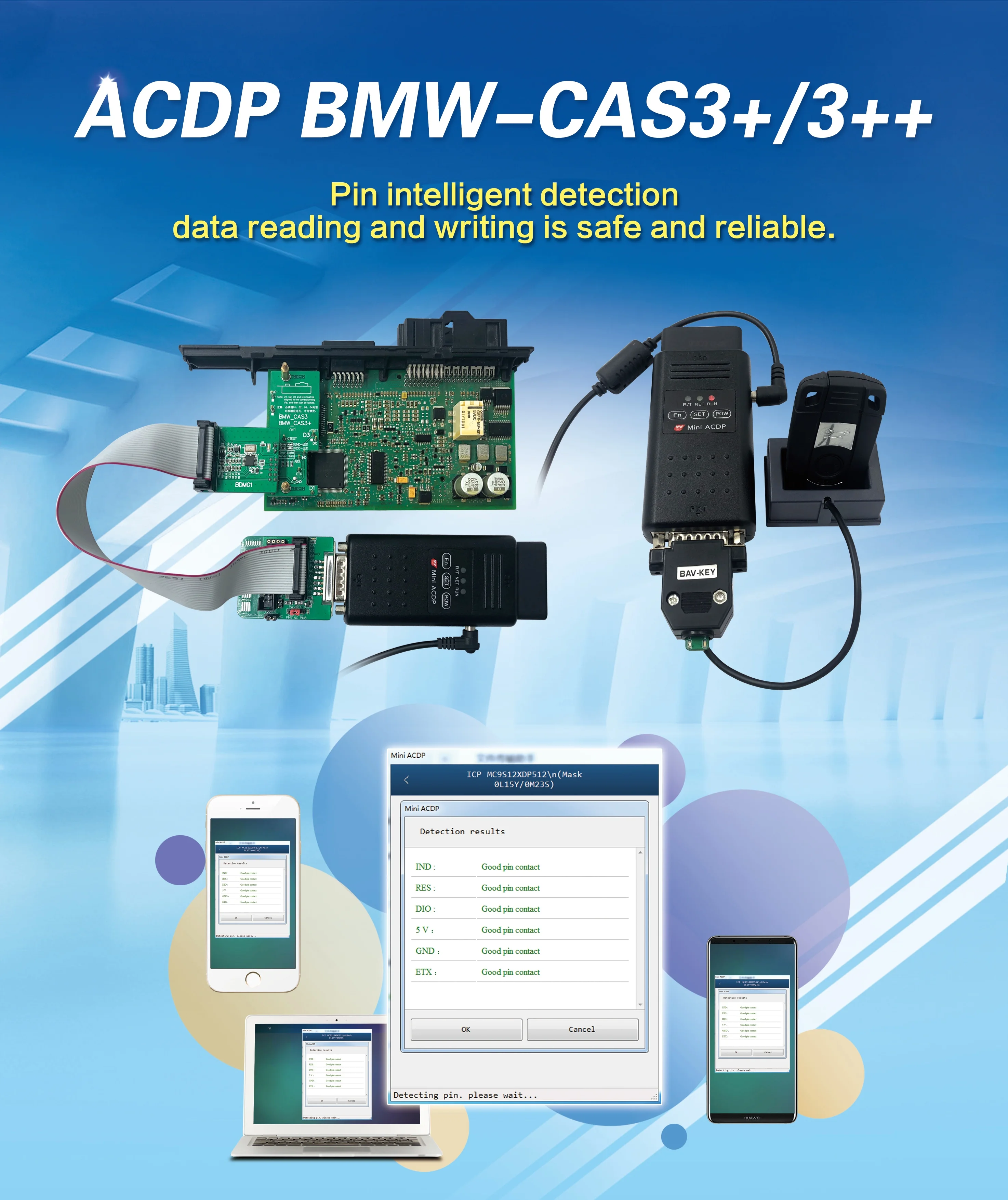 2019 Мини ACDP Программатор авто ключей BMW инструмент (базовый модуль и CAS/FEM & BDC/ISN