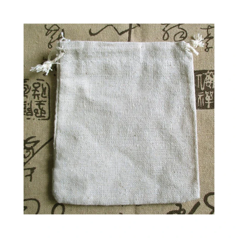 11x13 см Льняная сумка с кулиской Подарочный мешок для продуктов хранения саше