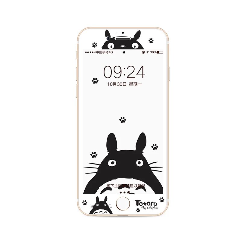 Закаленное стекло Totoro для iPhone 7/8 plus защитная пленка с мягкими краями 6 6s + наклейка