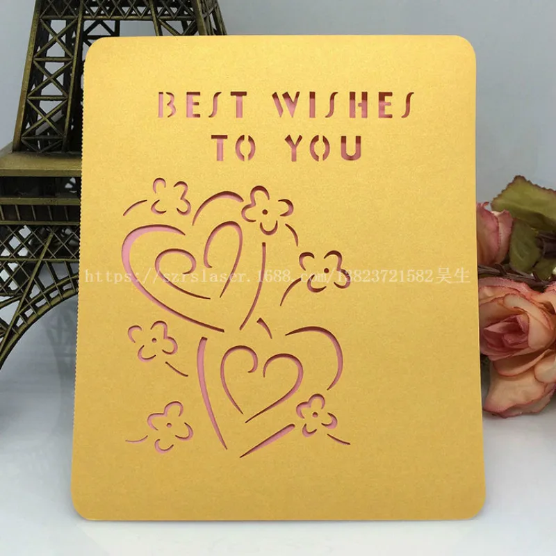 Creative Love Heart Vintage Style Greeting Card Postcard Birthday Gift Message Blank Inner Page Card50Pcs7zSH276 | Дом и сад