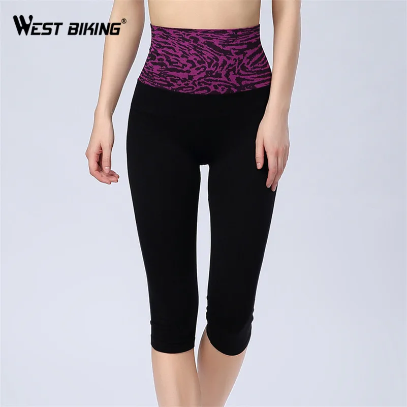 Женские брюки для йоги WEST BIKING спортивные с высокой талией бега фитнеса