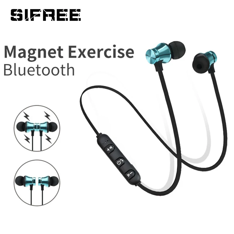 Магнитные спортивные Bluetooth наушники XT11 стереонаушники с микрофоном для IPhone 8
