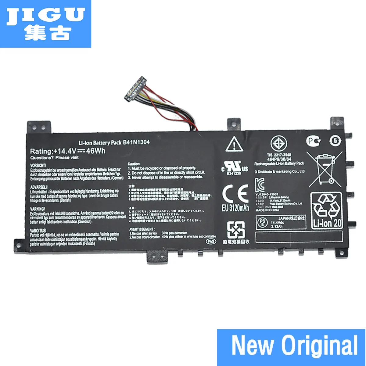JIGU B41N1304 Оригинальный аккумулятор для ноутбука ASUS S451LAS451LA-DS51T-CAVivoBook V451LA VivoBook V451LA-DS51T