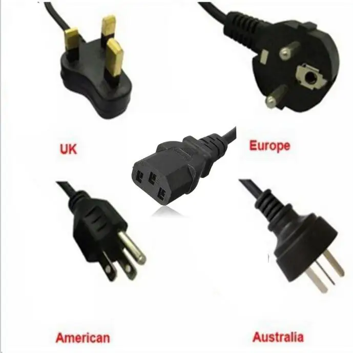 Кабель питания переменного тока 1 2 м штепсельная Вилка для монитора компьютера