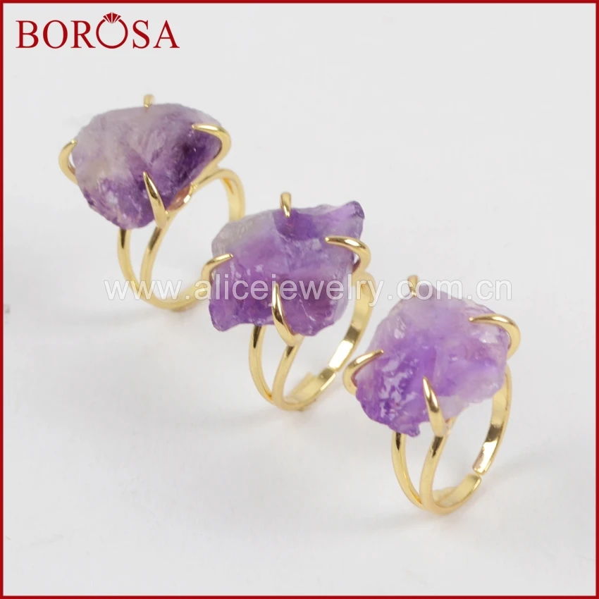 BOROSA золотистого цвета грубый натуральный фиолетовый кристалл Друза коготь