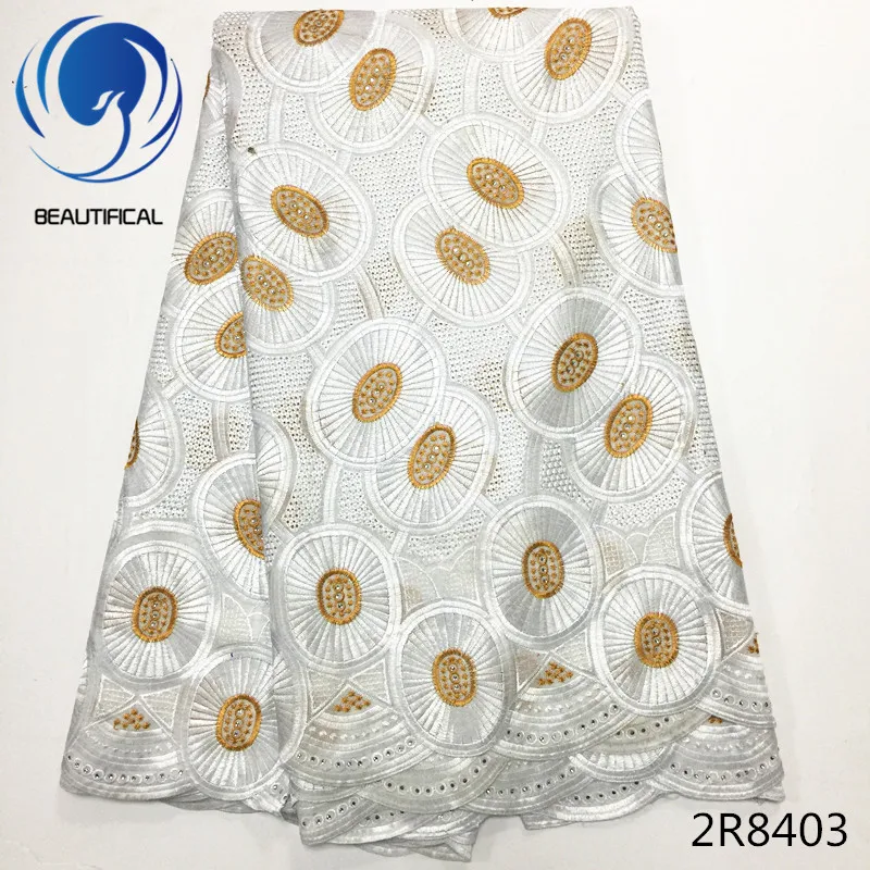 BEAUTIFICAL swiss voile lace in switzerland high quality laces cotton fabric 5yards for women 2R84 | Дом и сад